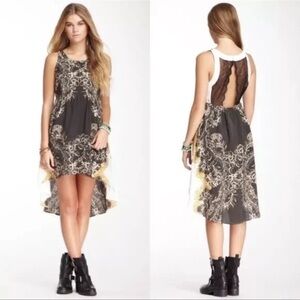 Free People Russian Plate Lace Open Back Hi-Low Dress Women's Size S